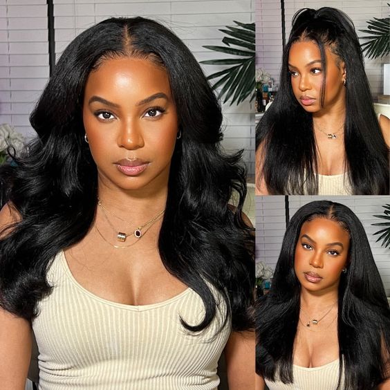 Flash Sale | Wear Go Pre Cut Yaki Straight Glueless Human Hair Lace Closure Wigs With Baby Hair