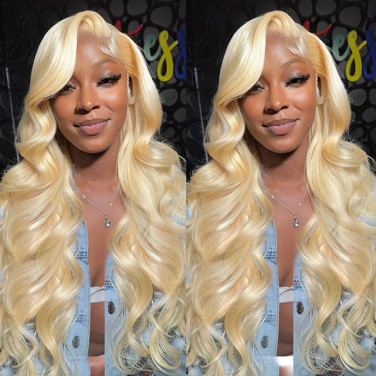 Pre Plucked Body Wave Transparent Lace Front Wig 613 Blonde Human Hair Wigs Natural Hairline