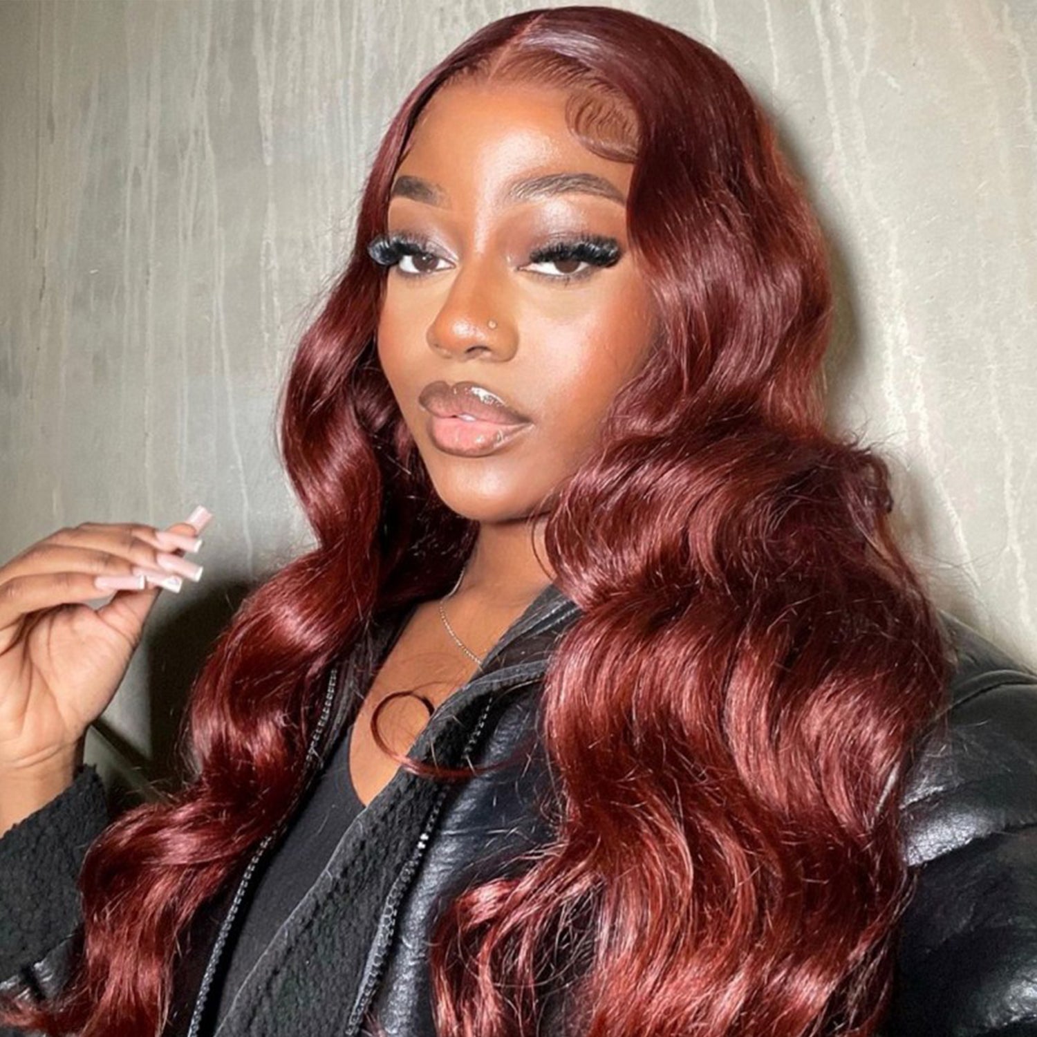 #33 Reddish Brown Auburn Color Body Wave 13x4 Lace Front Human Hair Wigs