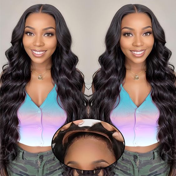 [BOGO] Pre Bleached Body Wave Wear Go Glueless Lace Closure Wig Pre Cut Human Hair Wigs