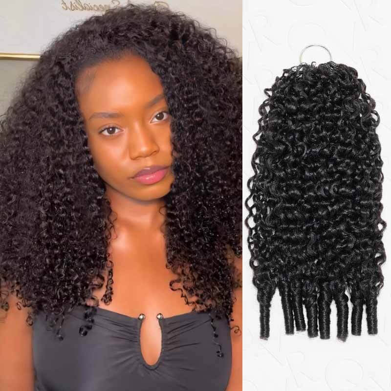Zlike Burmese Curly Crochet Human Hair for Natural Boho Braids Miracle knots