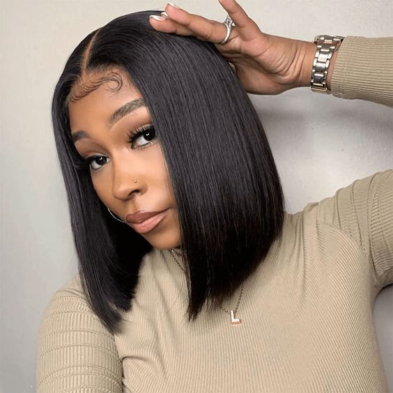 $129 = 2 Wigs | 10Inch Bob 13x4 Lace Front Straight Wig + 10Inch Bob Glueless 5x5 Lace Closure Straight Highlight Wig