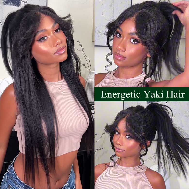 Flash Sale | Wear Go Pre Cut Yaki Straight Glueless Human Hair Lace Closure Wigs With Baby Hair