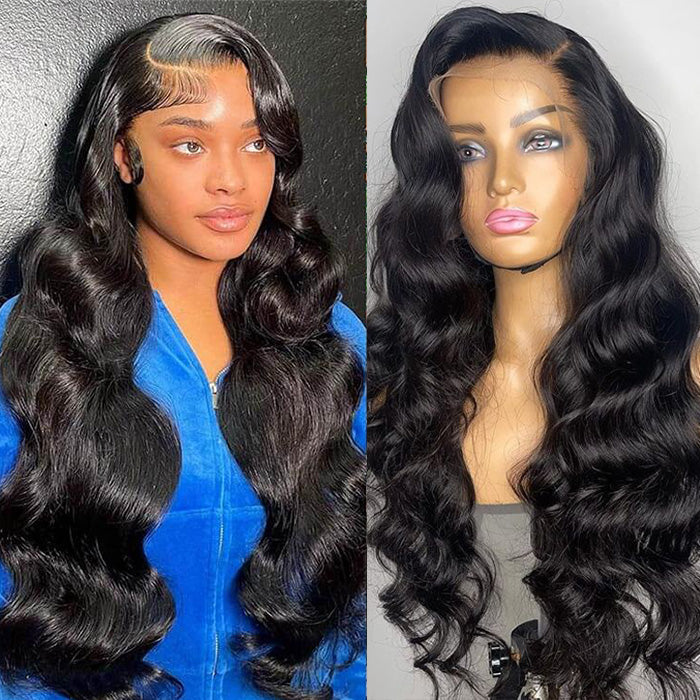 Real HD Lace Wigs Body Wave Pre Plucked 180% Density Human Hair Wigs