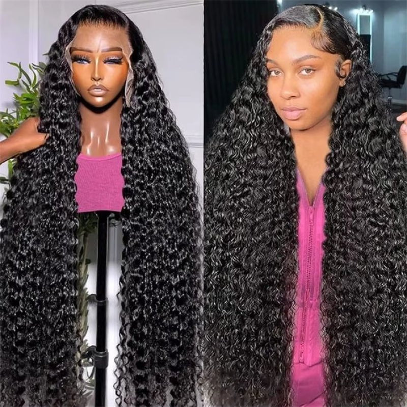Zlike Burmese Curly Wave Wigs 250% 13x6 Full Lace Front Wig Human Hair Natural Hairline