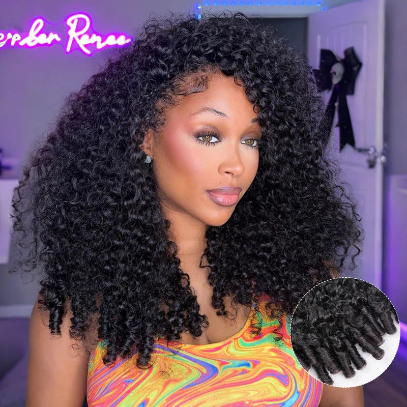 Zlike Burmese Curly Virgin Hair Bundles With Lace Frontal Natural Color 100% Human Hair