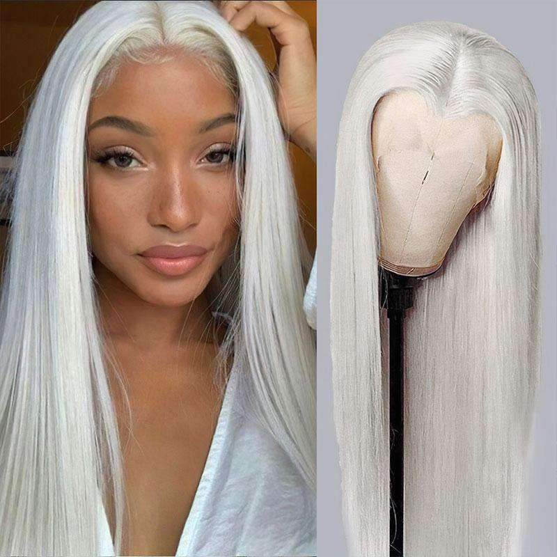 Zlike Transparent 13x4 Lace Front Human Hair Wigs Glueless Pre Plucked Natural Hairline Virgin Hair Wigs