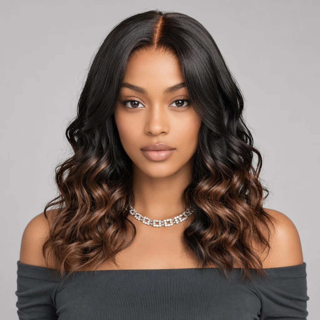Zlike Premium Elegant Half Brown Wavy Wigs Pre-Everything 7x5 Glueless Human Hair Bob Wigs