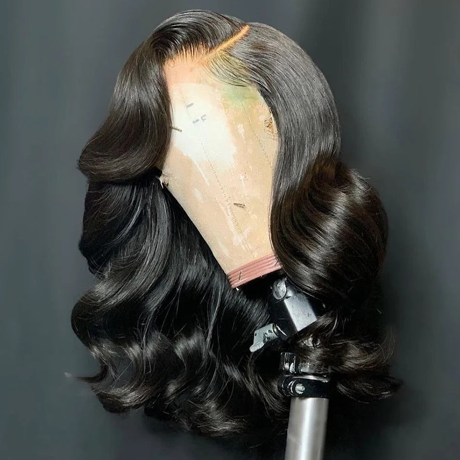 Zlike Side C Part High Layered Designed 13x6 Glueless Short Wavy Wigs 7X5 Glueless Lace Wigs