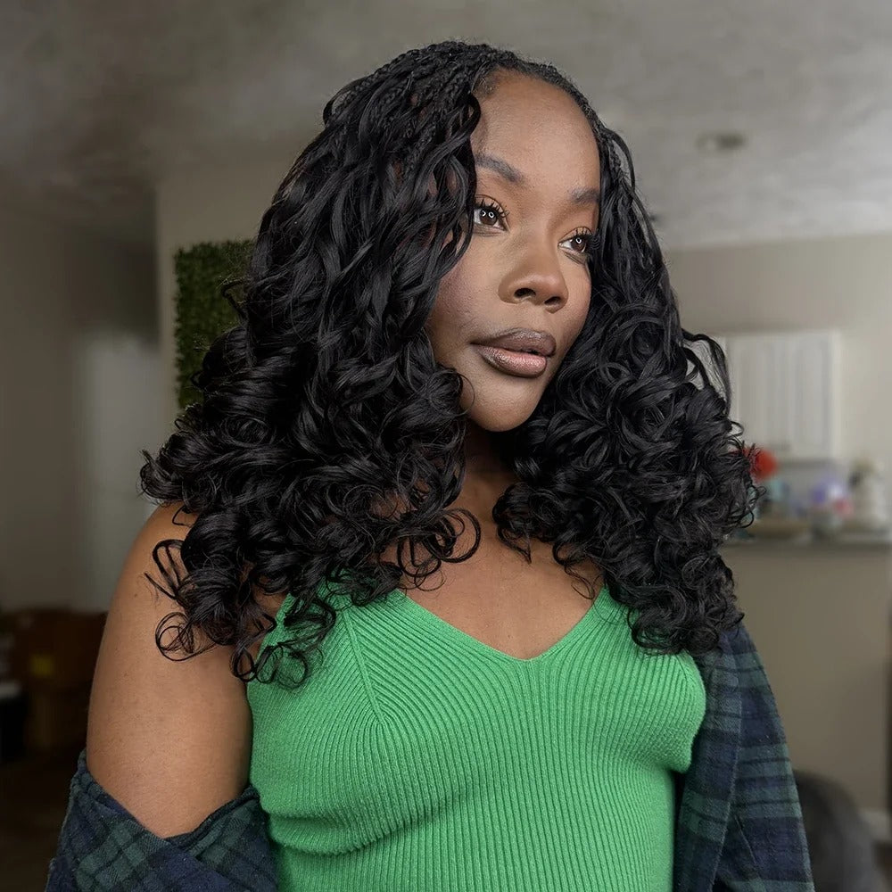 Zlike Loose Wave Crochet Human Hair for Natural Boho Braids Miracle knots