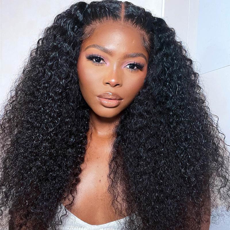 Kinky Curly HD Lace 100% Virgin Human Hair Wigs Lace Front Wigs For Women-Zlike