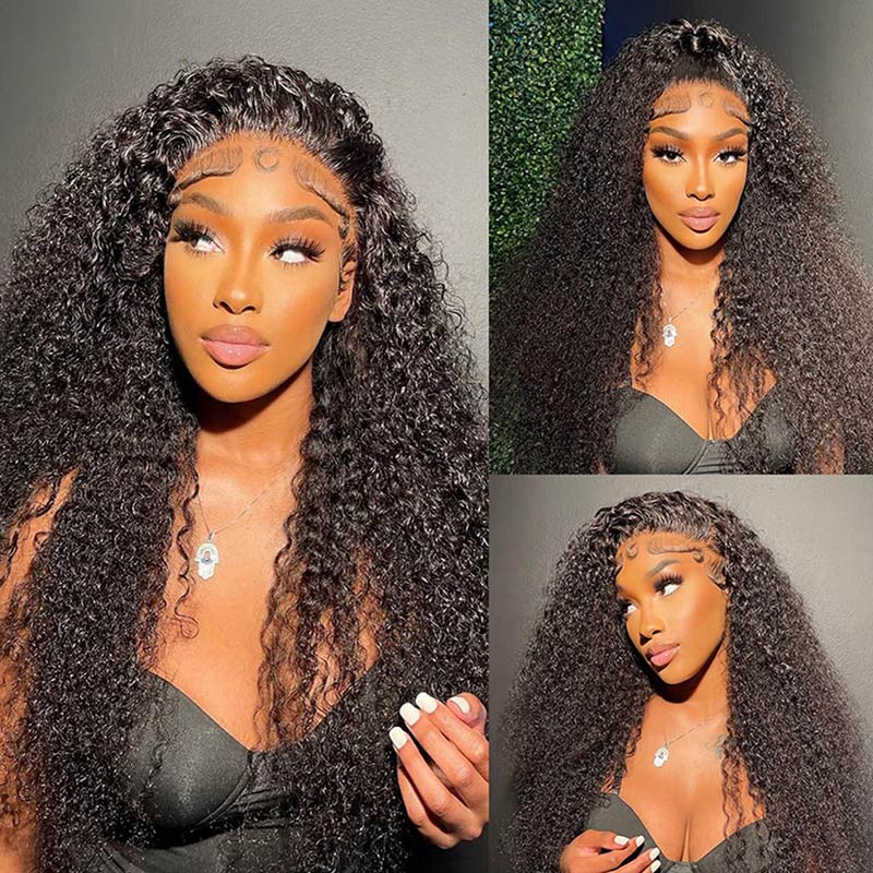 Kinky Curly HD Lace 100% Virgin Human Hair Wigs Lace Front Wigs For Women-Zlike