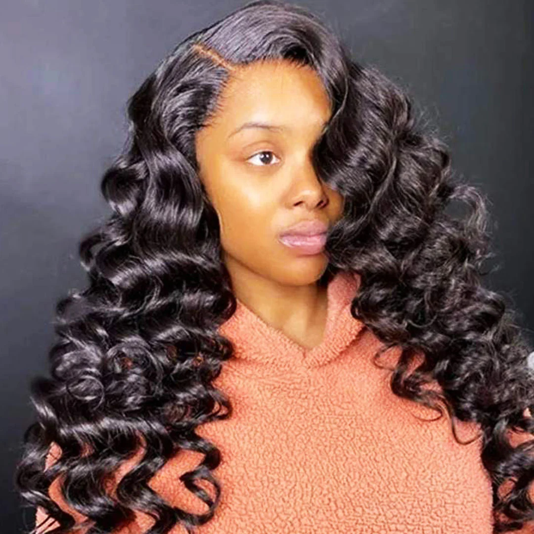 Glueless Loose Wave Wig Virgin Human Hair Wigs 13x4 HD Lace Front Wig Pre Plucked Hairline-Zlike