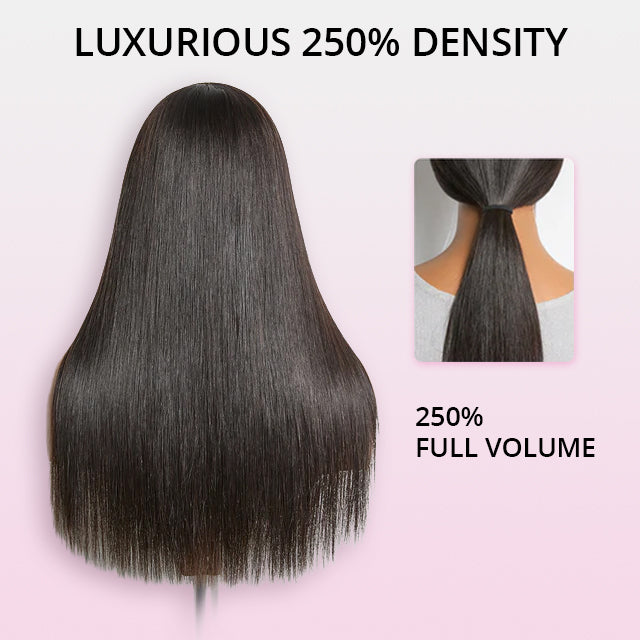 Zlike Invisi-band Straight Wigs Glueless 7x5 Closure Lace Human Hair Wigs With Drawstring