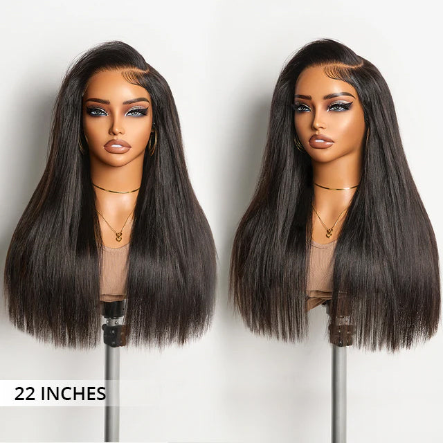 Zlike Invisi-band Straight Wigs Glueless 7x5 Closure Lace Human Hair Wigs With Drawstring