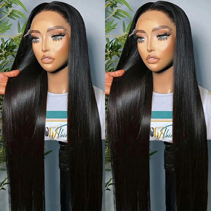 Long Straight Hair Wig 13x6 HD Full Lace Frontal Human Hair Wigs With Baby Hair