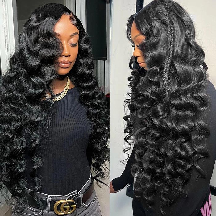 Glueless Loose Wave Wig Virgin Human Hair Wigs 13x4 HD Lace Front Wig Pre Plucked Hairline-Zlike