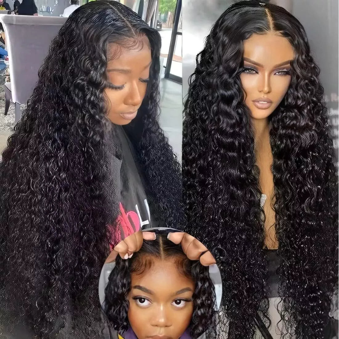 24Inch 5x5 HD Swiss Lace Wear Go Glueless Water Wave Human Wigs Flash Sale