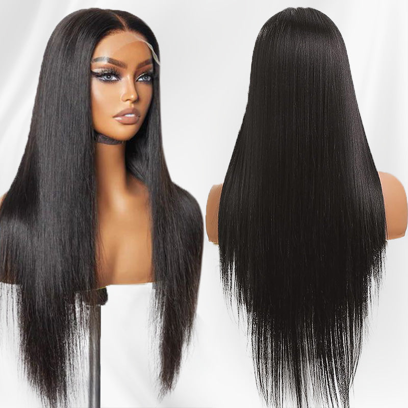 Bleached Knots Silky Straight Lace Front Wig  High Density Human Hair Wigs For Women