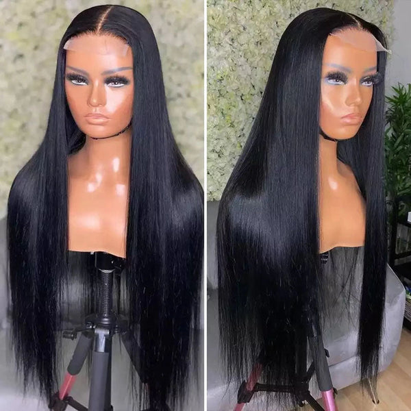 $99 for 18" Straight Lace Closure Wigs Glueless Human Hair Wigs For Black Women Flash Sale