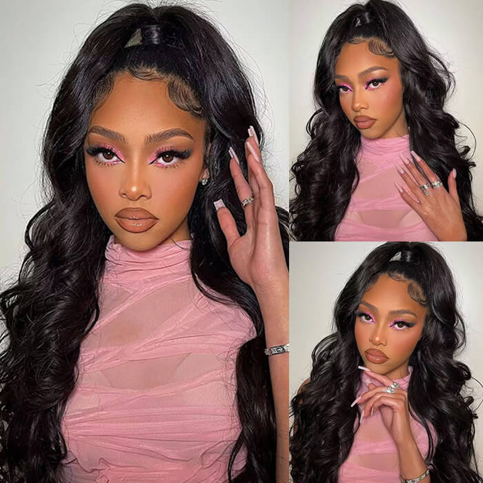 Real HD Lace Wigs Body Wave Pre Plucked 180% Density Human Hair Wigs