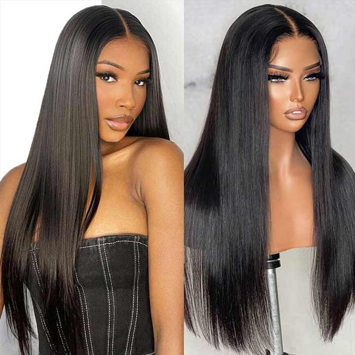 Transparent 4x4 HD Lace Closure Wigs Straight Human Hair Wigs Thick High Density-Zlike