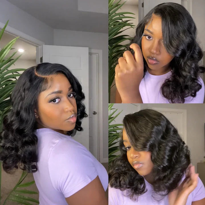 Body Wave Hair 4x4 Swiss HD Lace Closure Wigs Pre Plucked Natural Color-Zlike