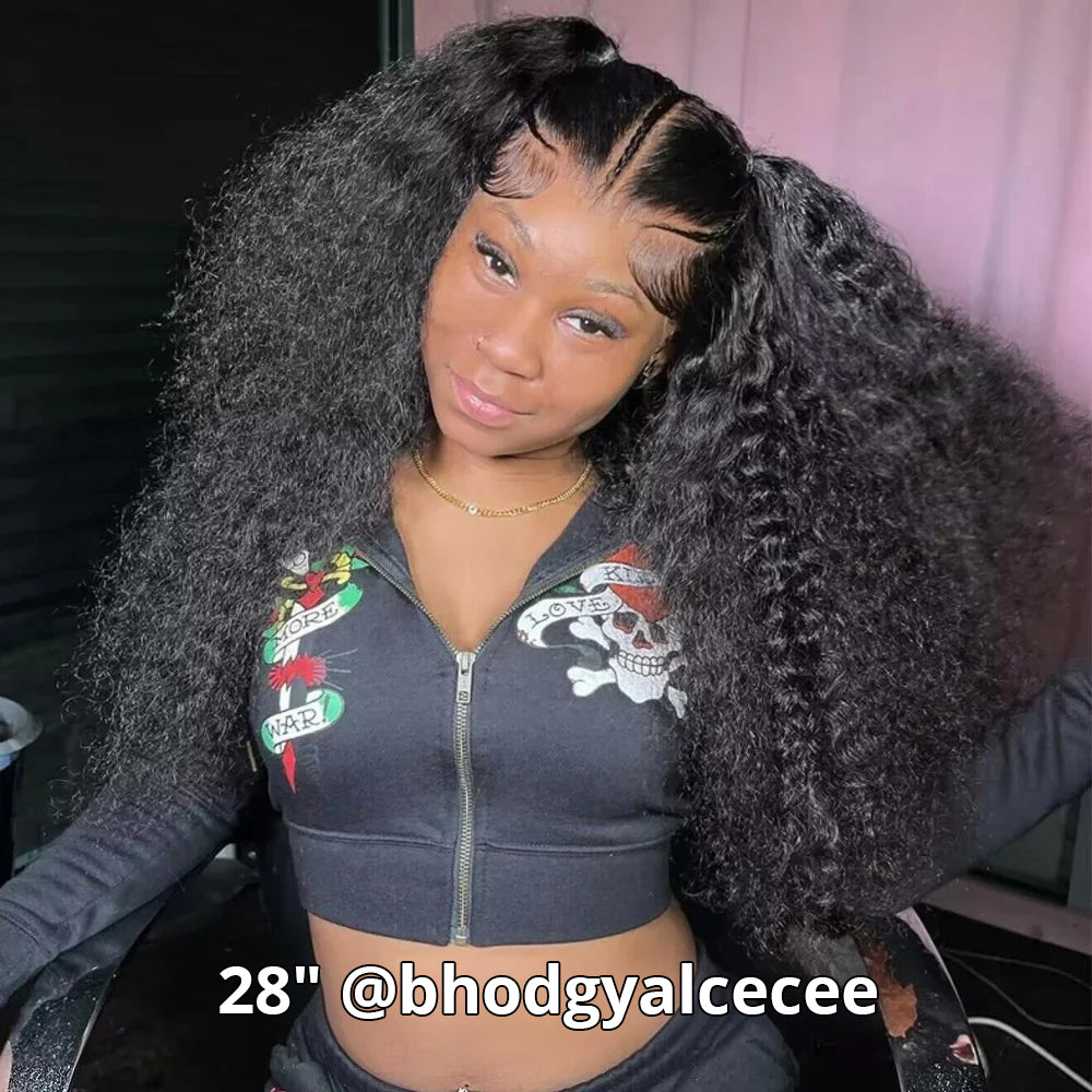 Water wave human hair wig with transparent lace front, natural hairline and glueless wear and go design, soft wet-look waves with full salon style volume