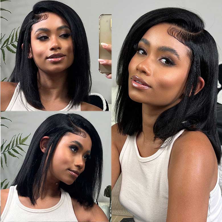 Yaki Straight Glueless Pre Cut Wear Go Lace Closure Wigs Beginner Friendly Flash Sale