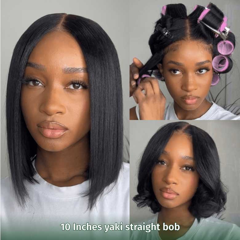 Yaki Straight Glueless Pre Cut Wear Go Lace Closure Wigs Beginner Friendly Flash Sale