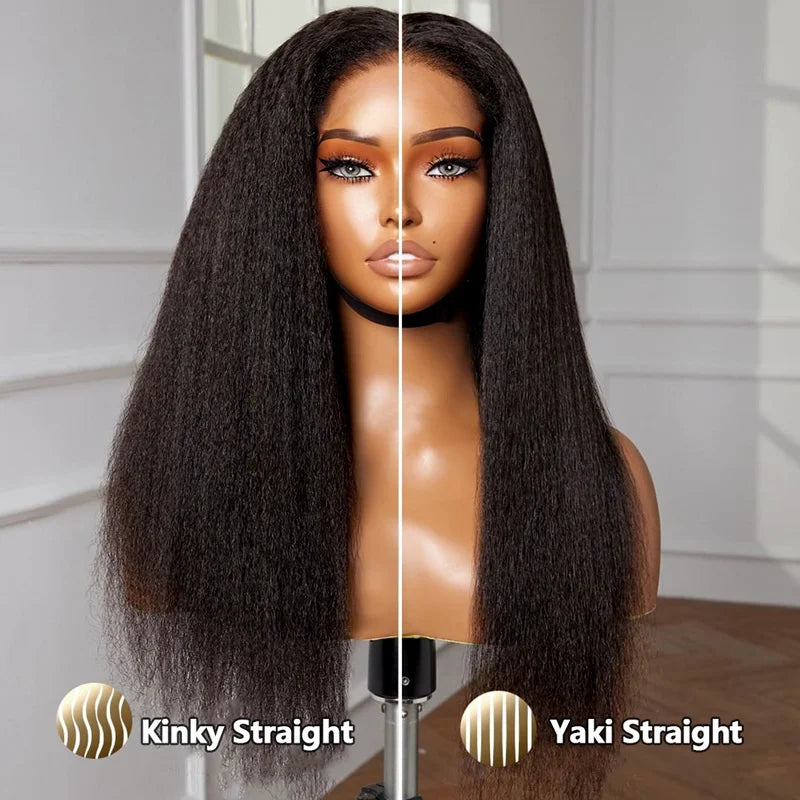 Flash Sale | Wear Go Pre Cut Yaki Straight Glueless Human Hair Lace Closure Wigs With Baby Hair