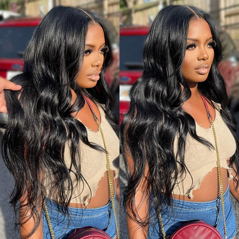 Body Wave Lace Closure Wig Put On and Go Glueless Human Hair Wigs