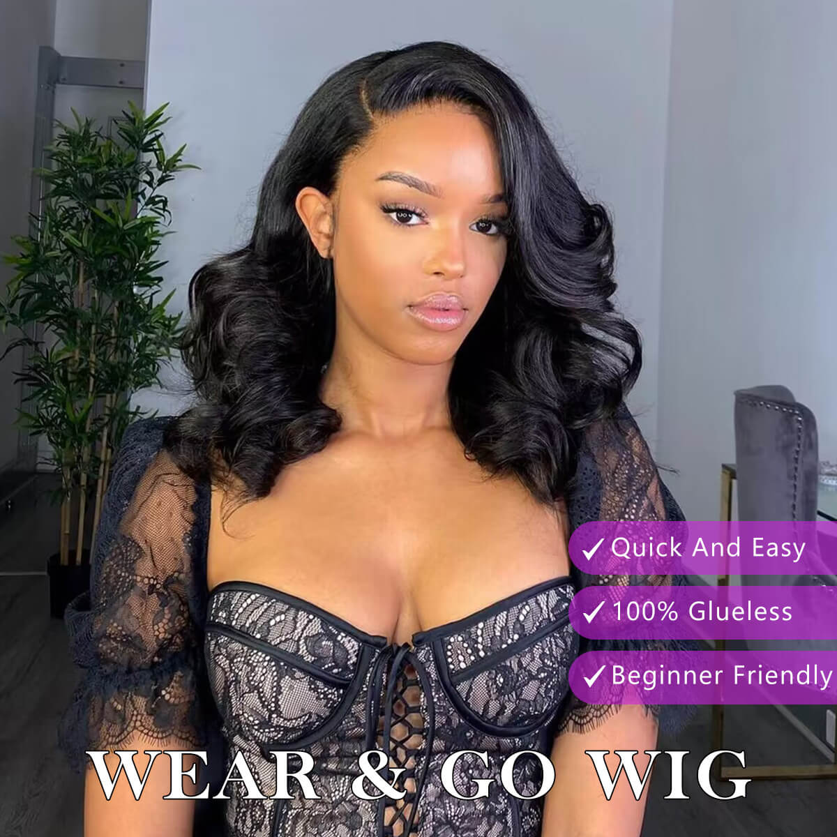 Body Wave 4×4/13×4 Lace Front Human Hair Wigs For Women Short Bob Wig - Zlike