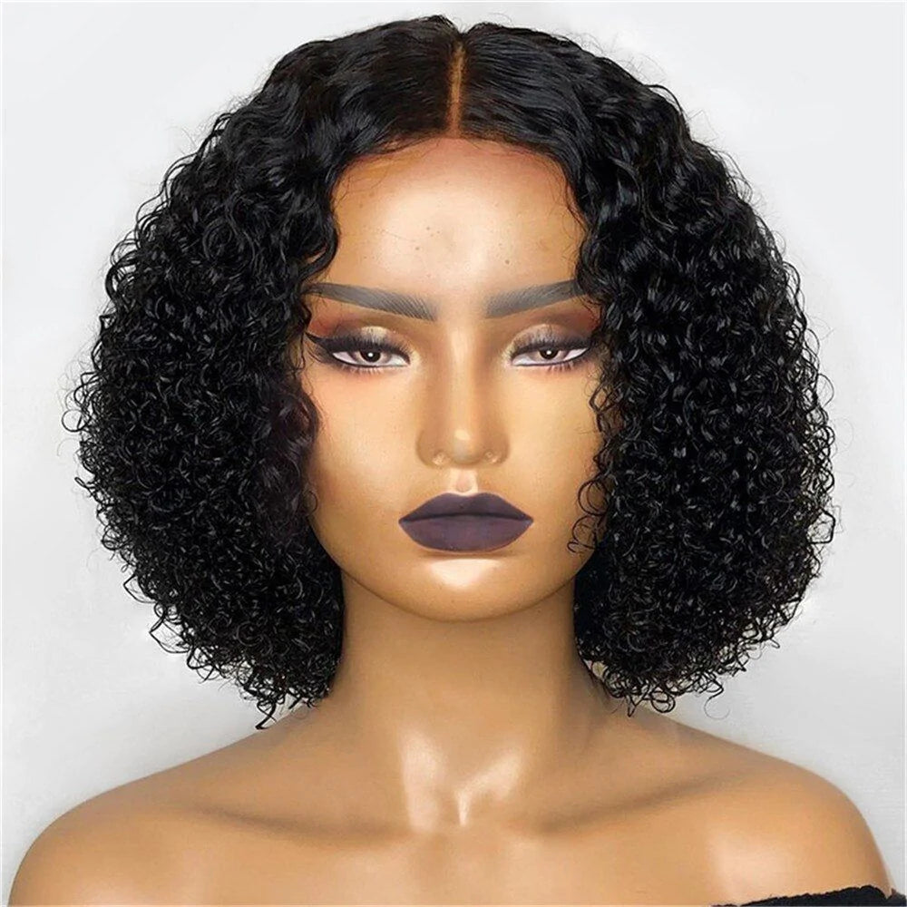 Curly Bob Wigs 4×4/13×4 Lace Front Short Curly Bob Human Hair Wigs-Zlike