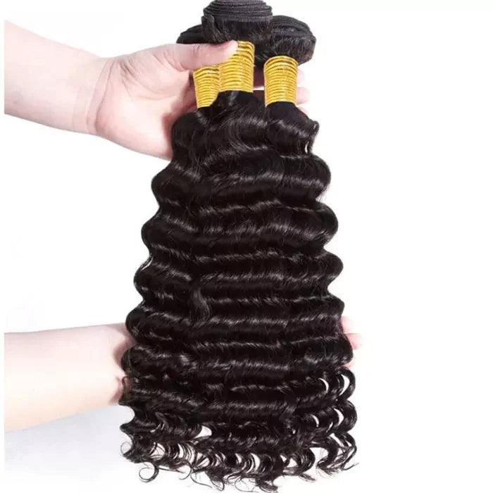 Loose Deep Wave 3 Bundles With 4x4 Lace Closure 100% Virgin Human Hair-Zlike