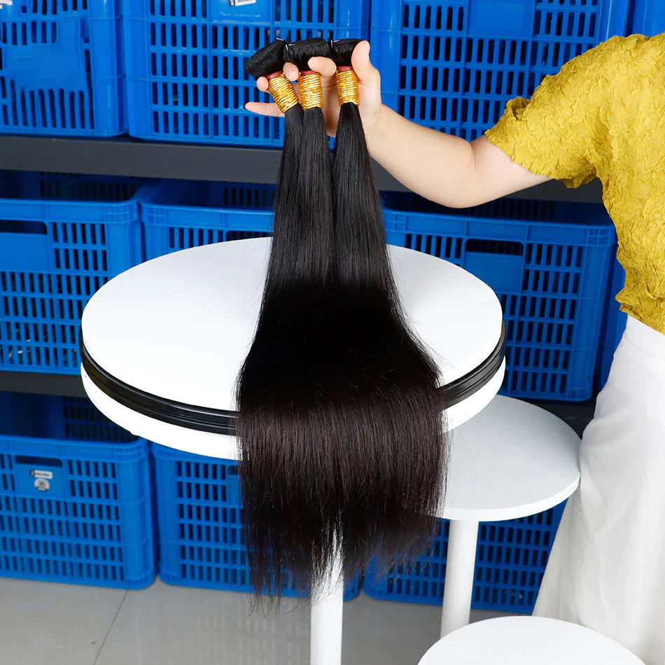 3Bundles Straight Brazilian Human Bundles Virgin Weave Extensions