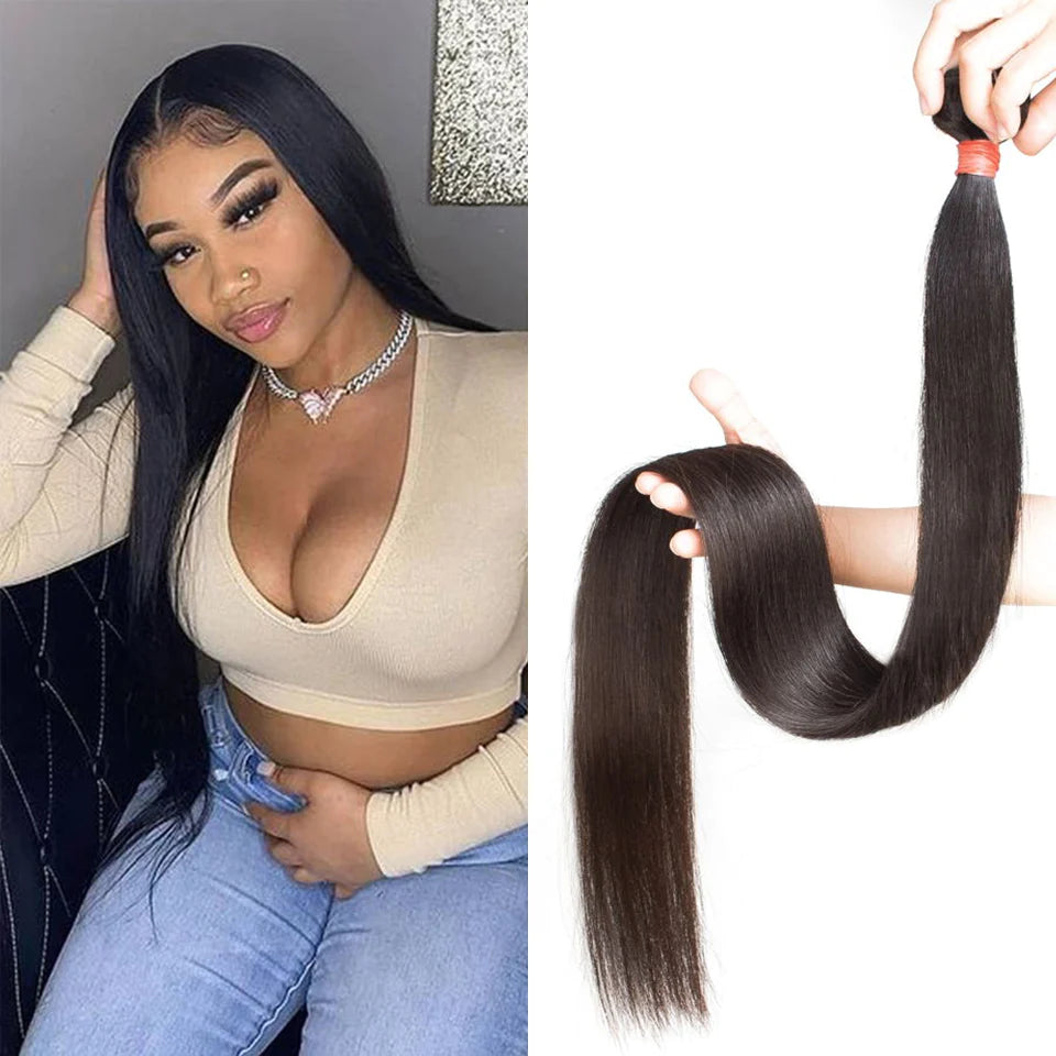 Sliky Straight 100% Human 1 Bundle Deal No Tangles