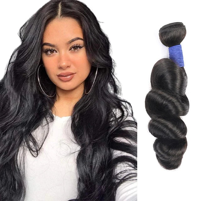 Loose Wave Virgin Weave Bundles 1Piece pack Unprocessed Human Extension
