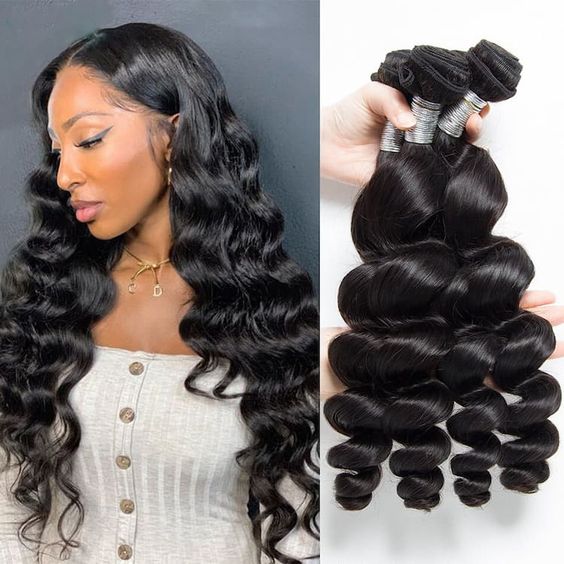 Loose Wave Bundles 3 Pcs Natural Black Hair Extensions-Zlike