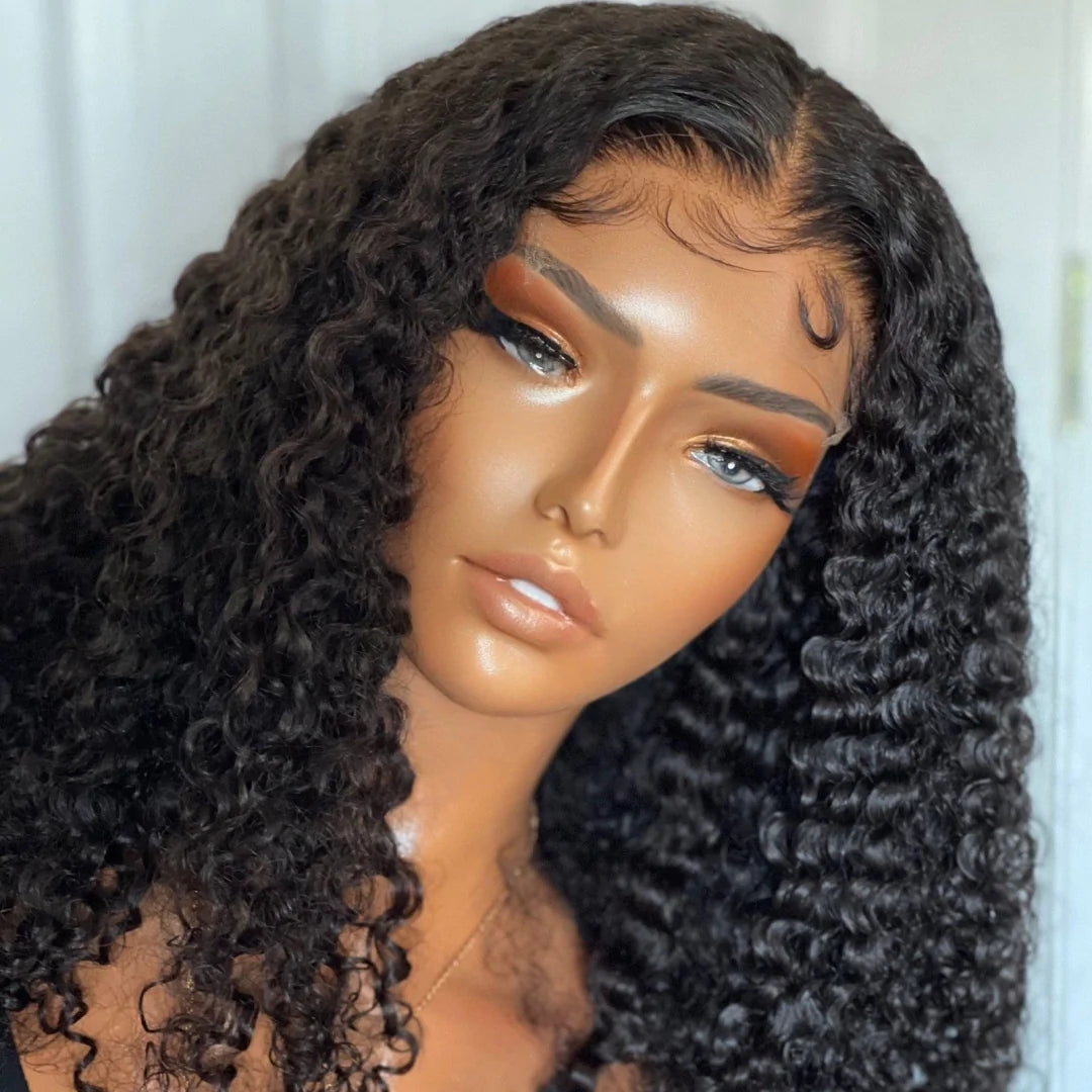 Kinky Curly Undetectable Invisible 5x5 Glueless Lace Closure 100% Human Hair Wigs-Zlike