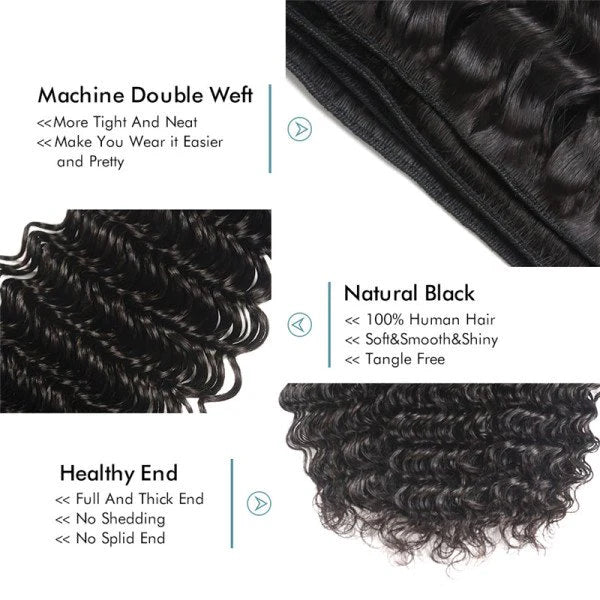 Deep Wave Hair 1 Bundle 100% Human Virgin Hair Wave Hair -Zlike