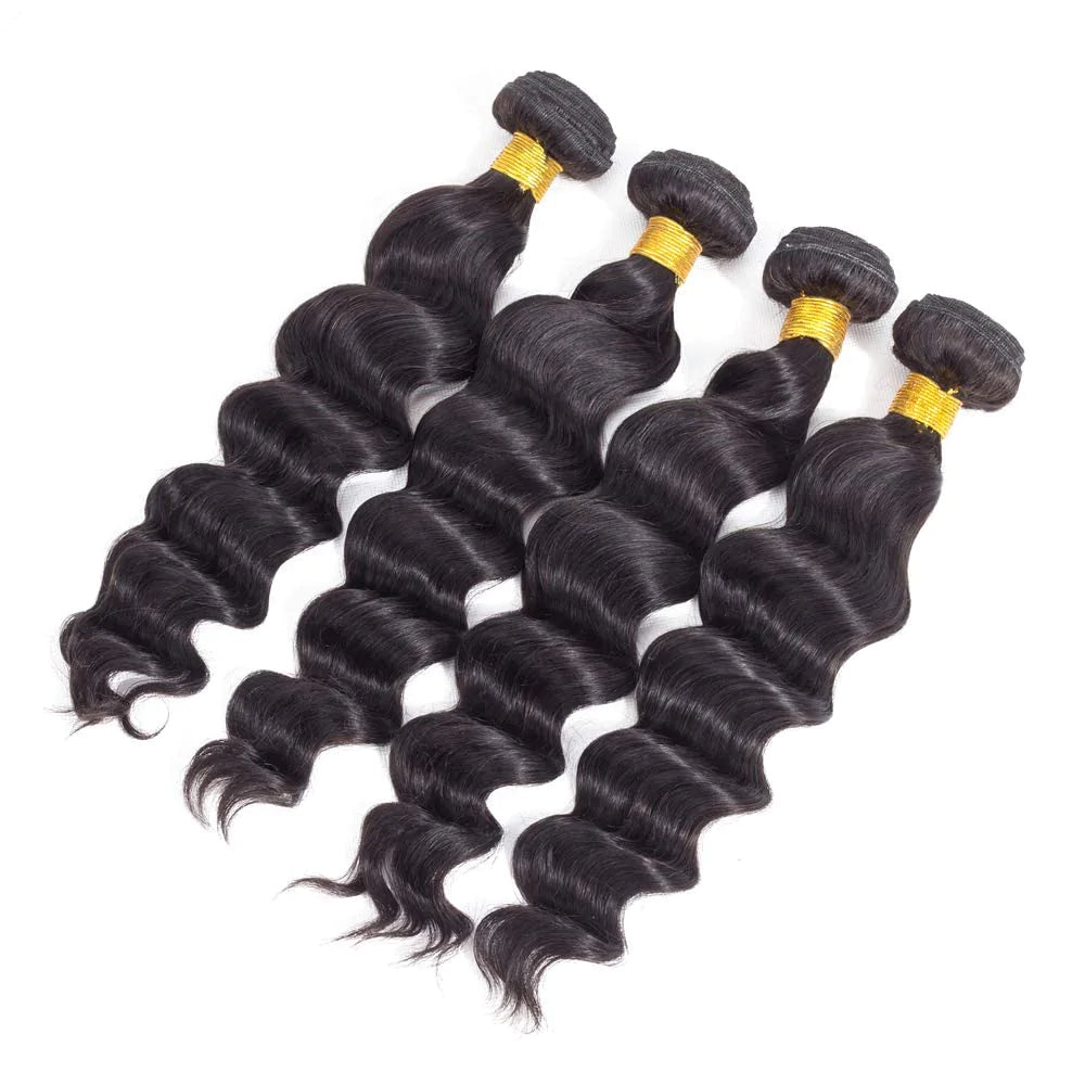 4 Bundles Loose Deep Virgin 100% Human Virgin Weave Deals