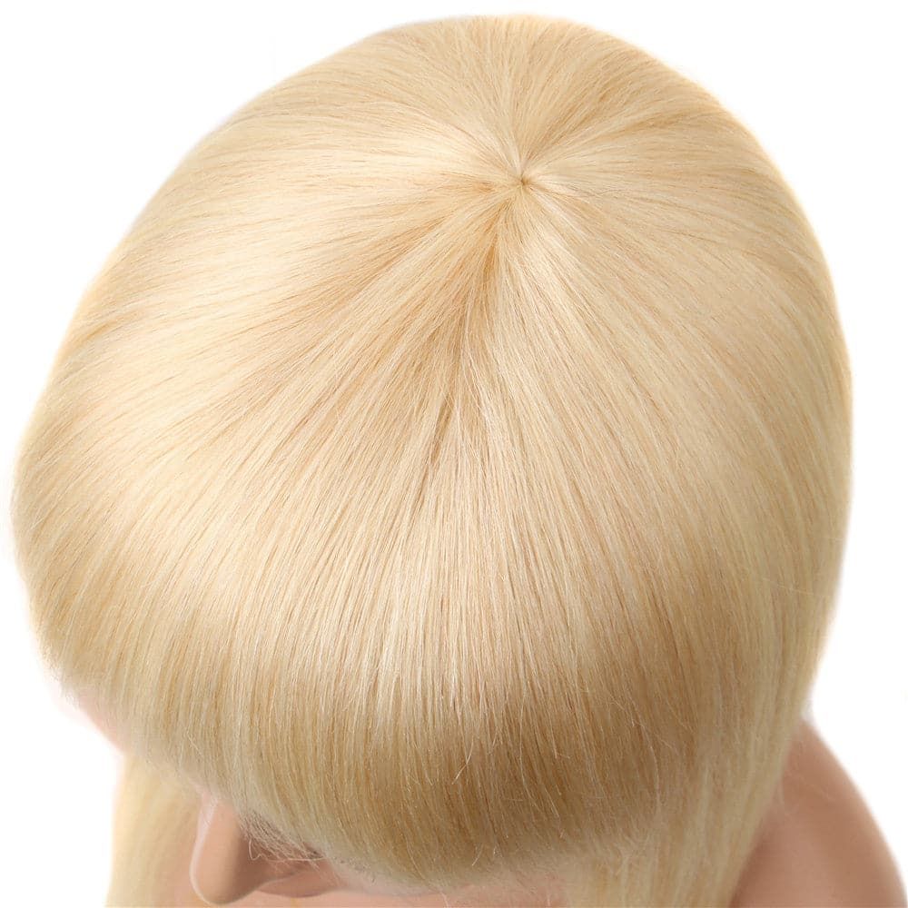 613 Blonde Wig With Bangs Natural Color Body Wave Human Hair Wigs For Women