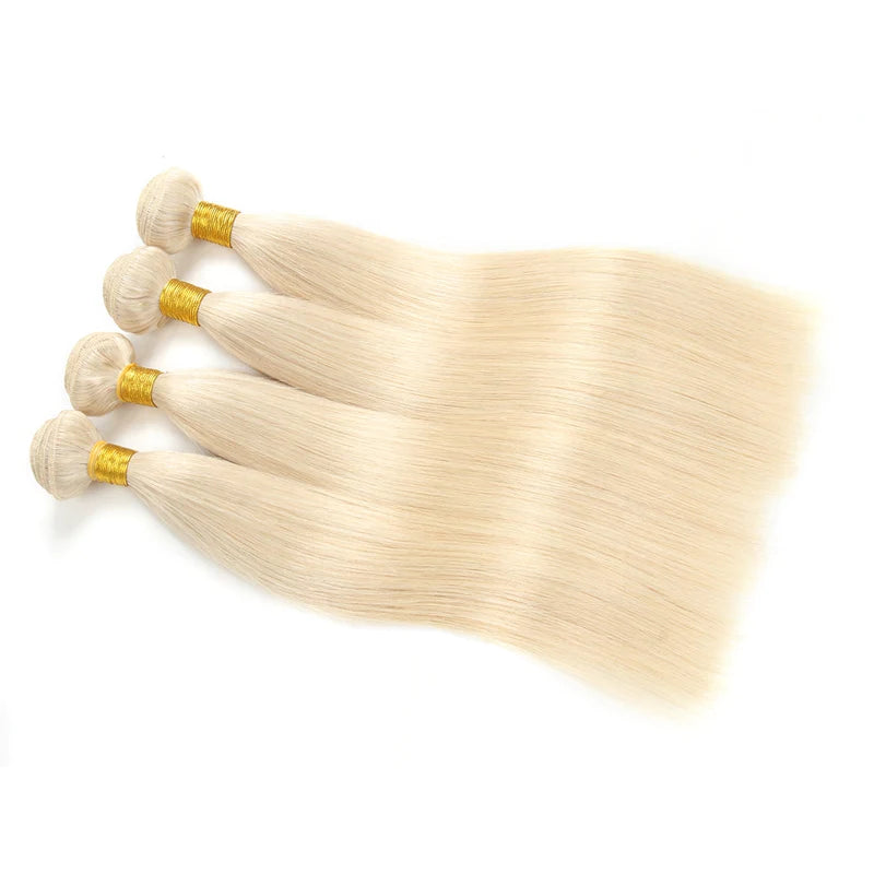 613 Blonde Silky Straight Human Hair 4 Bundles-Aaliweya