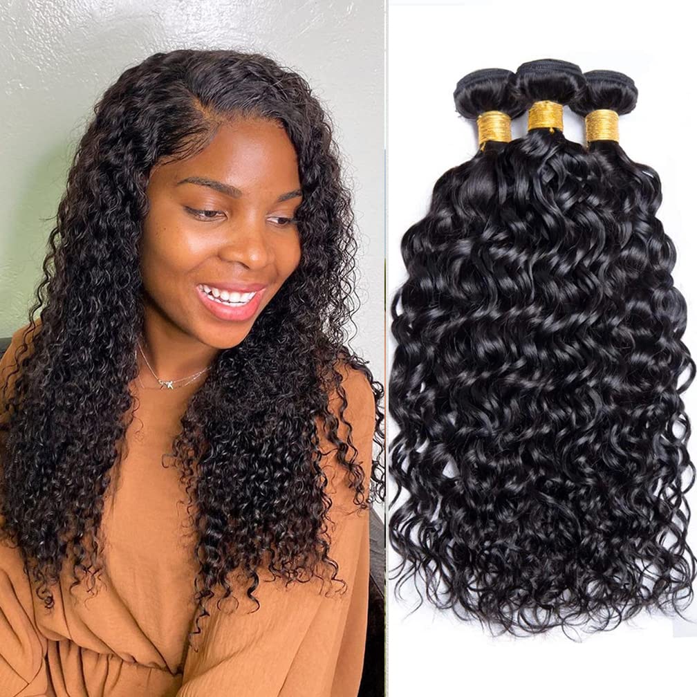 Water Wave Virgin 3 Bundles Brazilian Human Extension