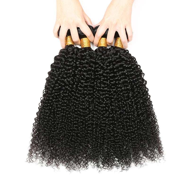 Curly Natural Black Hair Bundles 4Pcs-Zlike