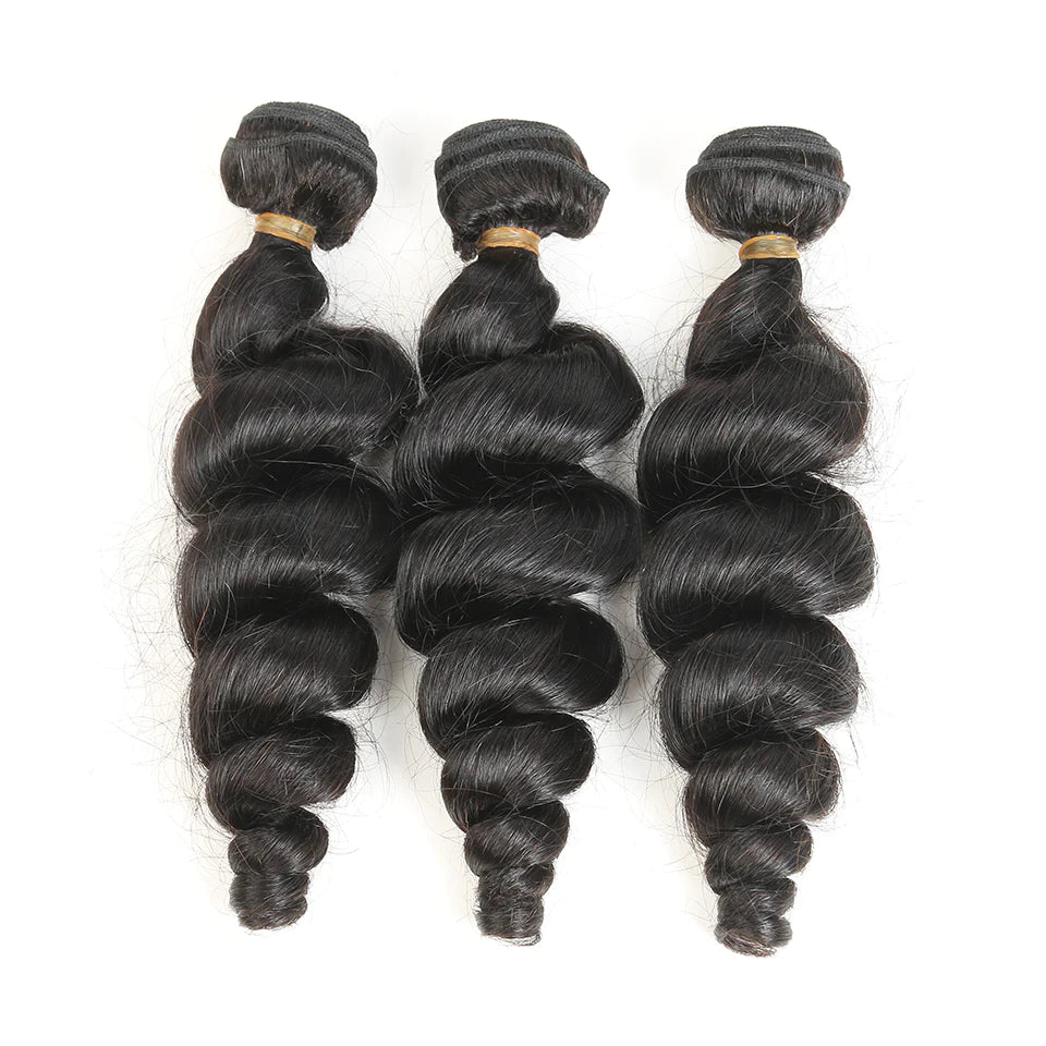 Loose Wave Hair 3 Bundles With 4x4 Lace Closure Unprocessed Human Virgin Hair-Zlike