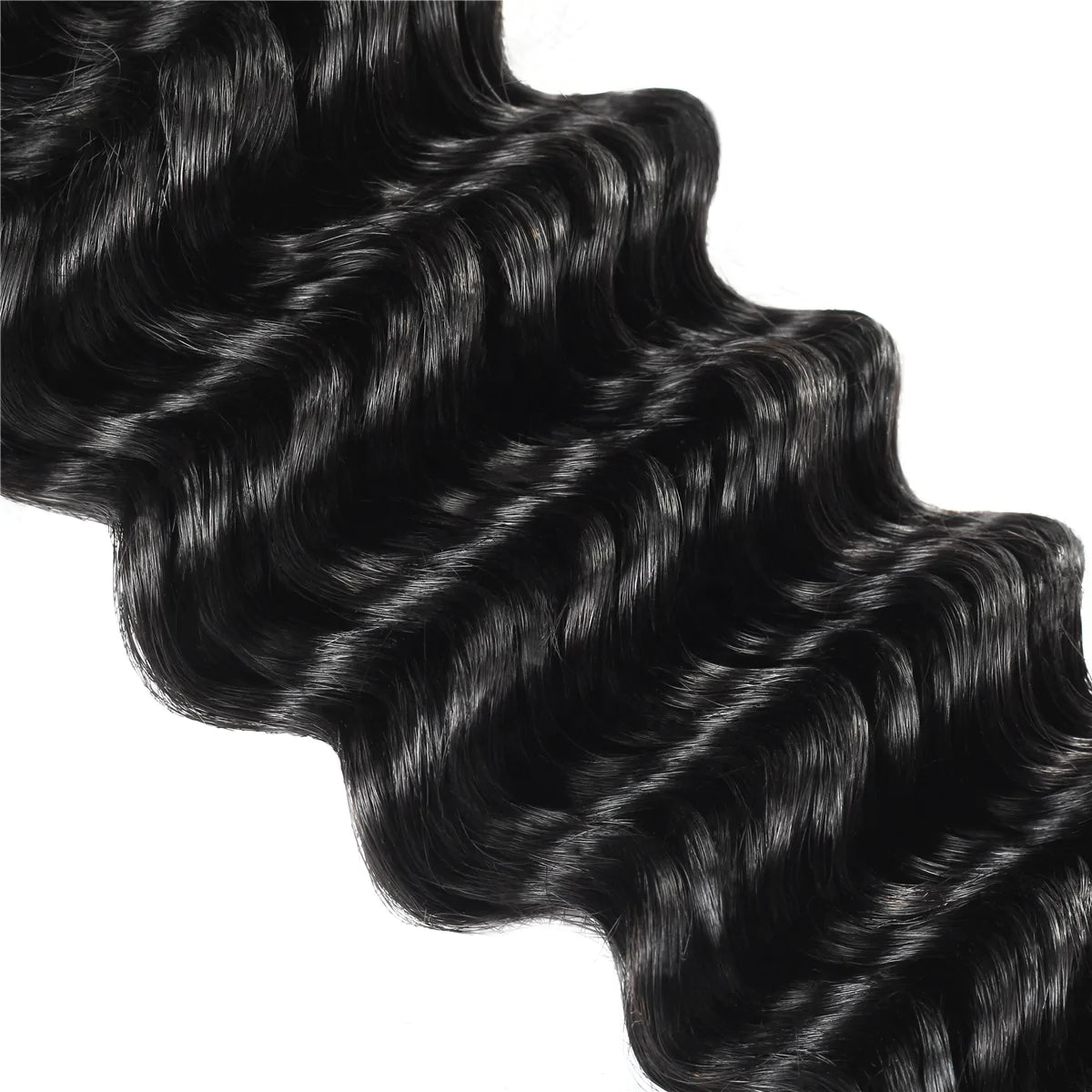 Deep Wave Hair 4 Bundles With 4x4 Lace Closure Virgin Brazilian Hair -Aaliweya