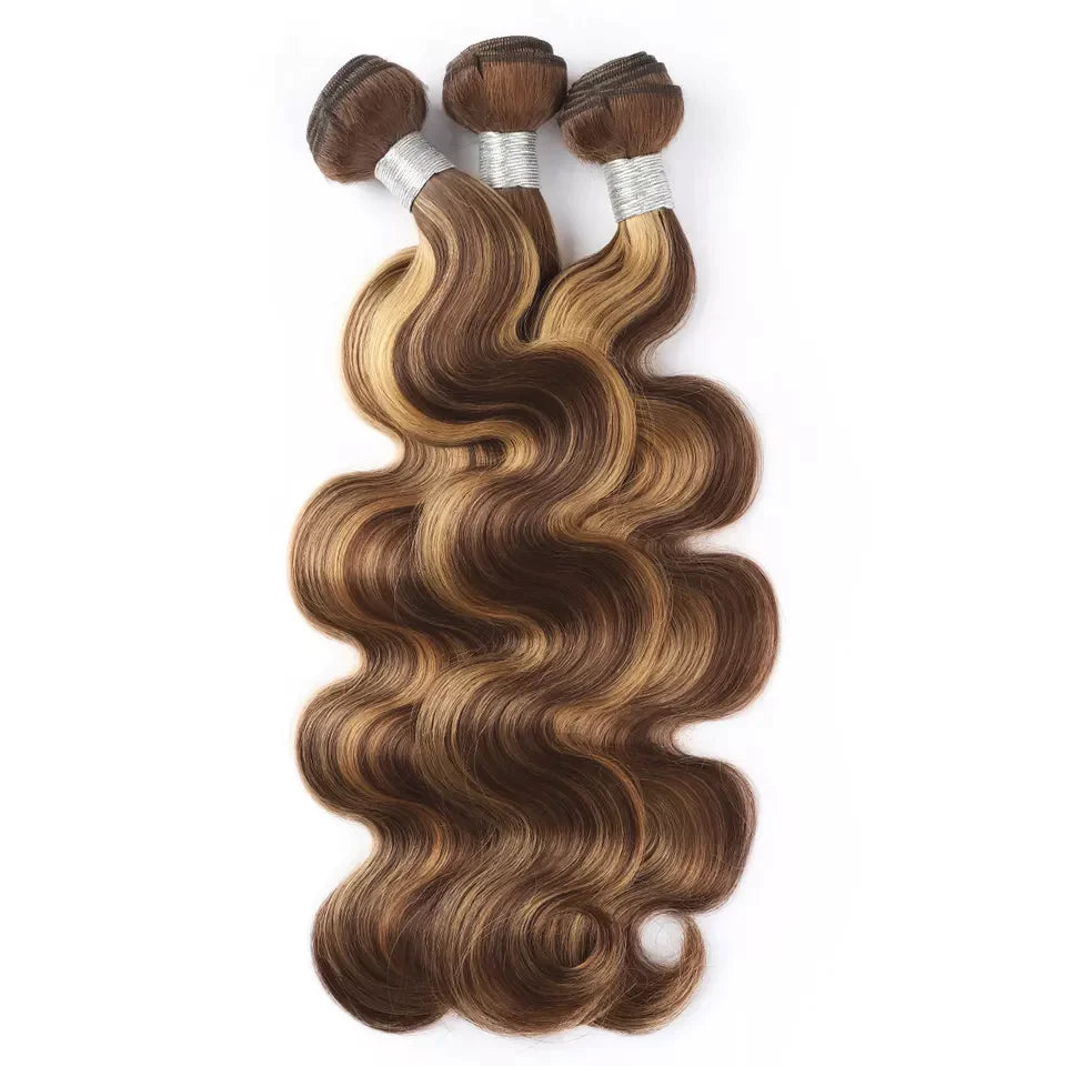 Highlight P4/27 Body Wave Bundles 3 Bundles Remy Human Hair Extensions -Zlike