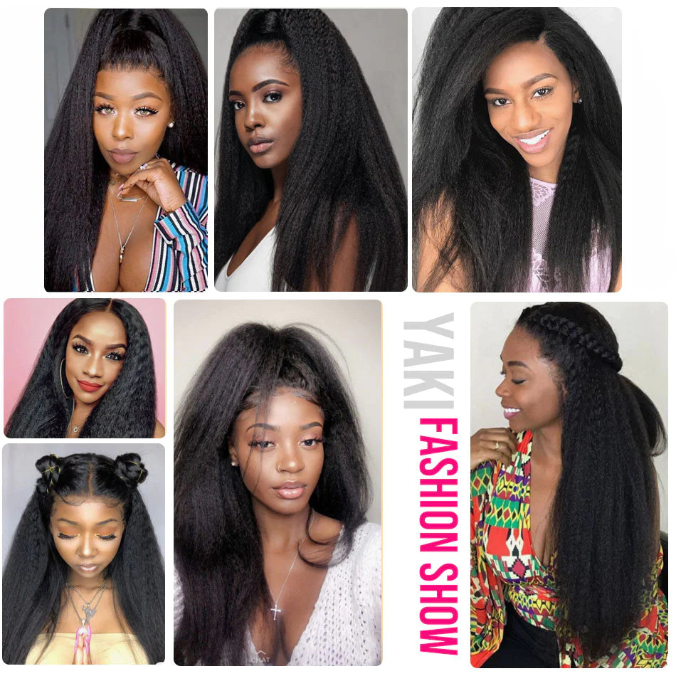 Yaki Straight 3 Bundles With 13x4 Lace Frontal Virgin Human Hair-Zlike